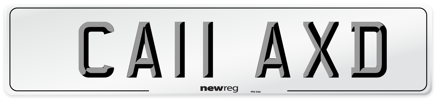 CA11 AXD Number Plate from New Reg